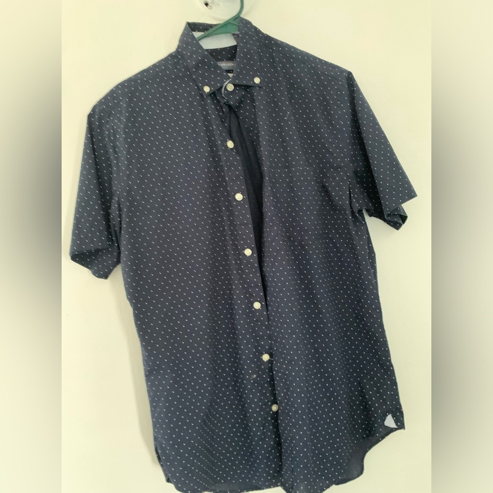 Men's Van Heusen Navy Blue Polka Dot Shirt